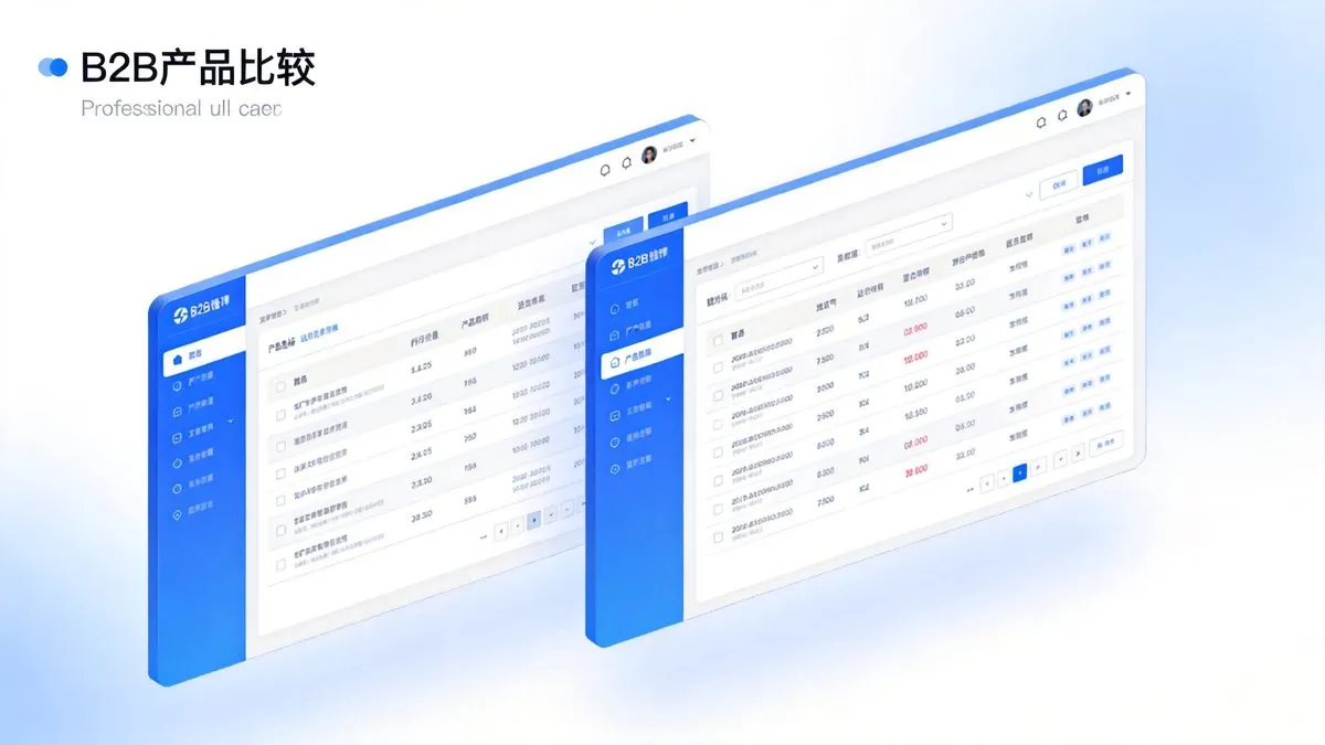 Product comparison dashboard