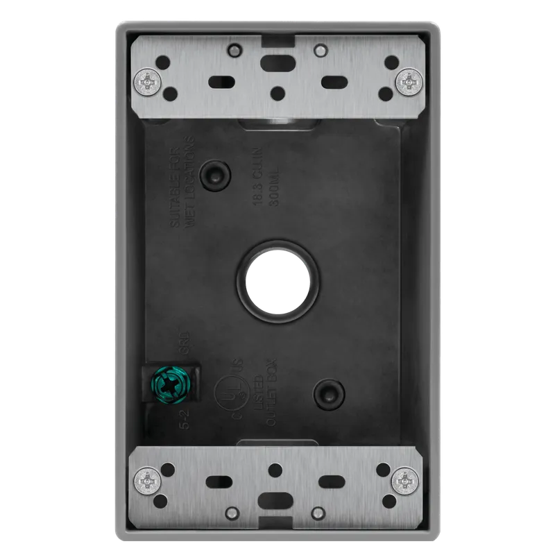 Enerlites 1/2 in. 1-Gang 3-Holes Weatherproof Box