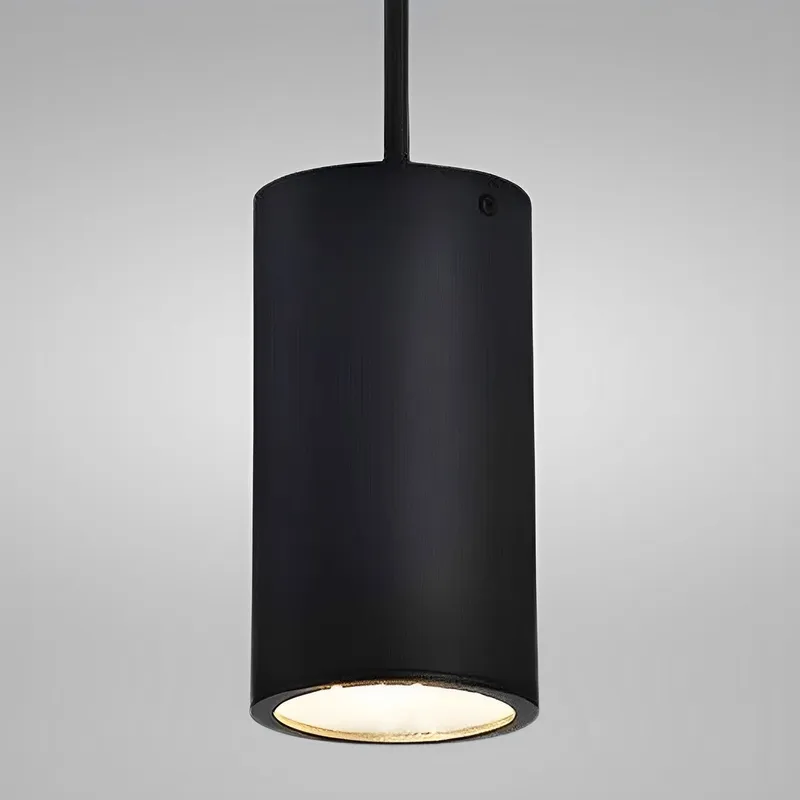 4 3/4" Black Finish Cylinder LED Pendant Light, P4048D Series