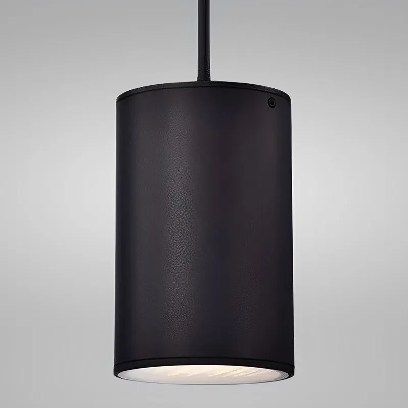 6" Black Finish Cylinder LED Pendant Light, P5048D Series
