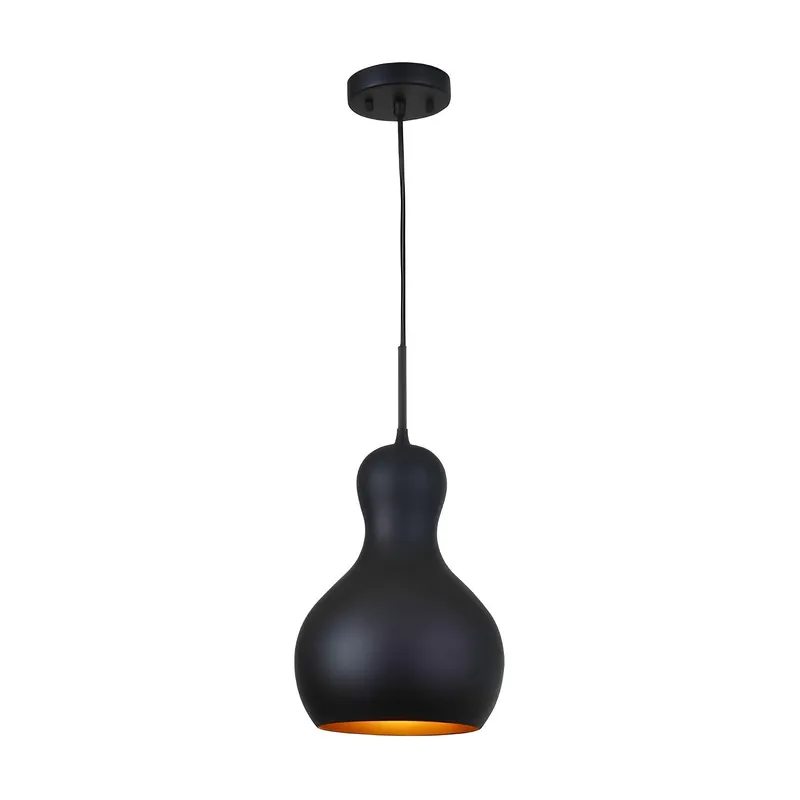 9" Wide Black Alumiun Finish LED Mini Pendant Light, P201D Series