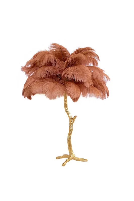 Ostrich Feather Table Lamp