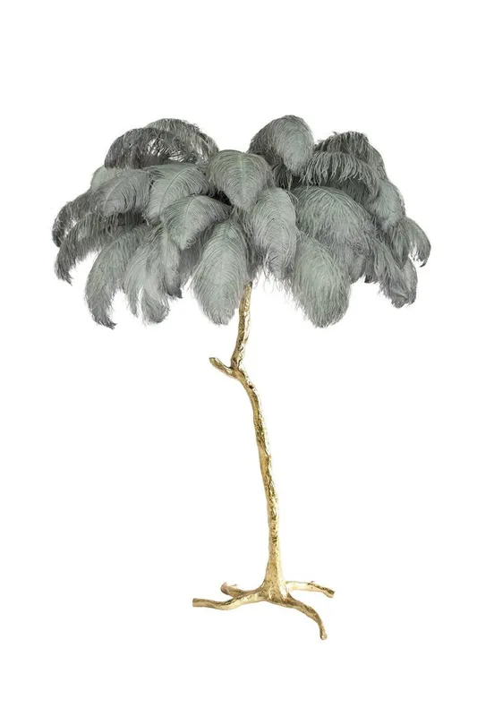 Brass Ostrich Feather Floor Lamp