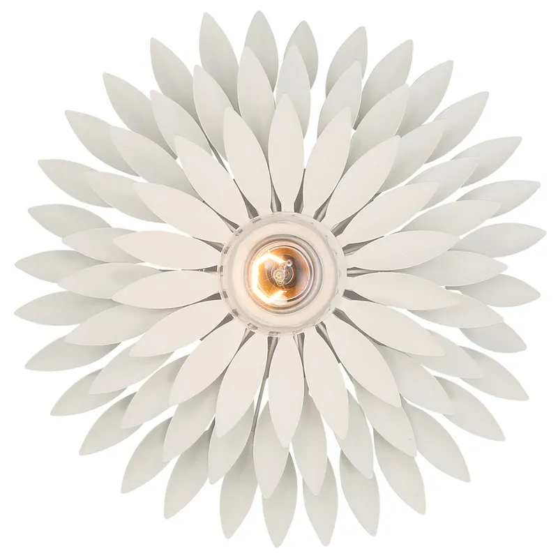 Broche 11'' Matte White Sconce White 11"W x 11"H x 3.5"D